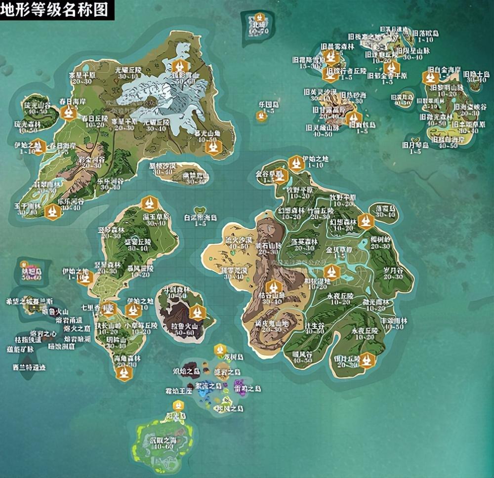 创造与魔法地图详细介绍，创造与魔法地形及等级分布图最新一览2023