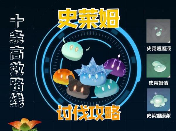 原神最高效率讨伐史莱姆路线