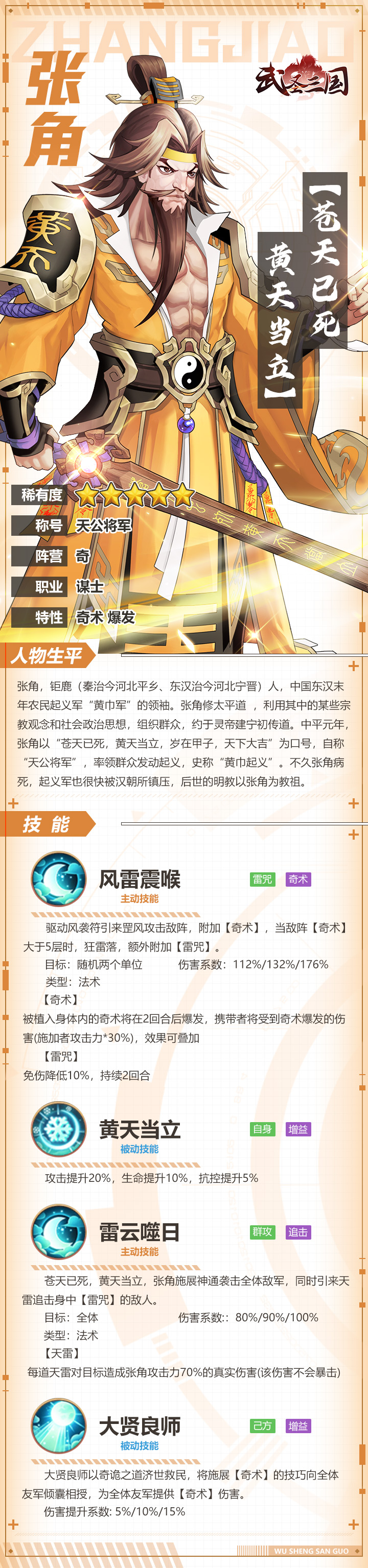 《武圣三国》张角-大贤良师 太平道起义！