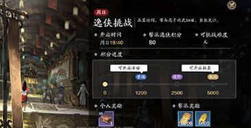 天涯明月刀手游帮派逸侠积分获得方法介绍