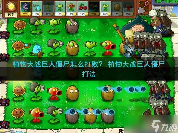 植物大战僵尸中的巨人僵尸怎么打