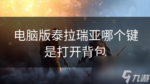 电脑版泰拉瑞亚哪个键是打开背包