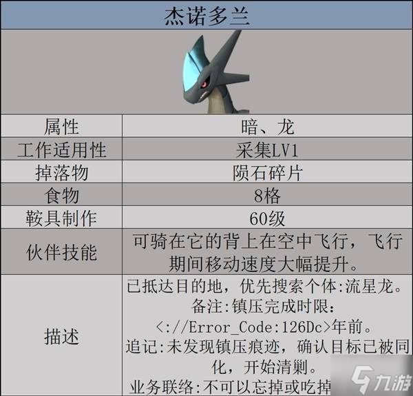 《幻兽帕鲁》杰诺多兰数据及捕捉方法介绍
